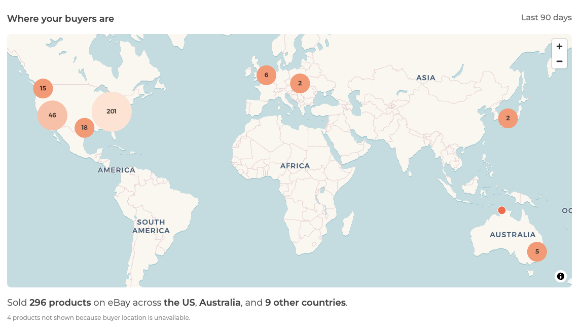 Where your buyers are — a world map of buyer locations